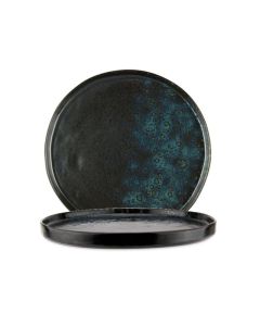 LE COQ Phobos Piatto Pane nero puntinato blu 15 cm - Confezione 6 pezzi