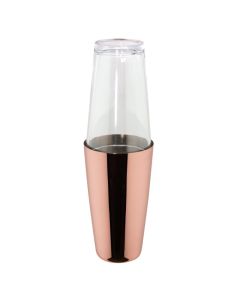 ILSA Shaker Boston con bicchiere in vetro Linea Mixage Copper Acciaio inox 18-10 placcato in rame