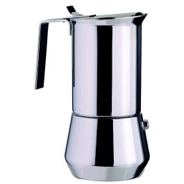 Ilsa Cafetière Moka 10 Tasses Pour Induction En Acier Inoxydable Satiné