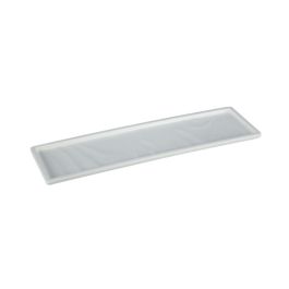 EFAY Taiji Vassoio rettangolare stretto bianco in melamina cm 35,5x10,1x2,1