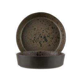 LE COQ Phobos Piatto Fondo marrone puntinato 18 cm - Confezione 6 pezzi