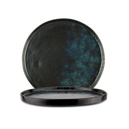 LE COQ Phobos Piatto Piano nero puntinato blu 26,5 cm - Confezione 6 pezzi