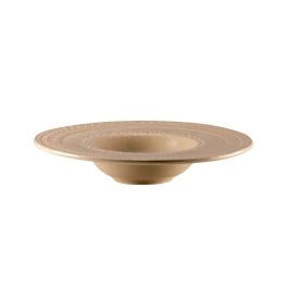 LE COQ Skalistos Pasta Bowl beige con decoro in rilievo 27 cm - Confezione 6 pezzi