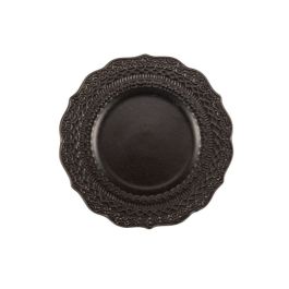 LE COQ Skalistos Piatto Pane nero con decoro in rilievo 15 cm - Confezione 6 pezzi