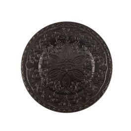LE COQ Skalistos Piatto Frutta Dessert nero con decoro in rilievo 22,5 cm - Confezione 6 pezzi