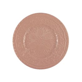 LE COQ Skalistos Piatto Frutta Dessert rosa con decoro in rilievo 22,5 cm - Confezione 6 pezzi