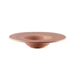 LE COQ Skalistos Pasta Bowl rosa con decoro in rilievo 27 cm - Confezione 6 pezzi