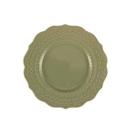 LE COQ Skalistos Piatto Pane verde salvia con decoro in rilievo 15 cm - Confezione 6 pezzi
