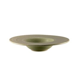 LE COQ Skalistos Pasta Bowl verde salvia con decoro in rilievo 23 cm - Confezione 6 pezzi
