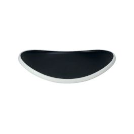 EFAY Taiji Vassoio curvo ovale nero in melamina cm 22,9x17,1x4,1